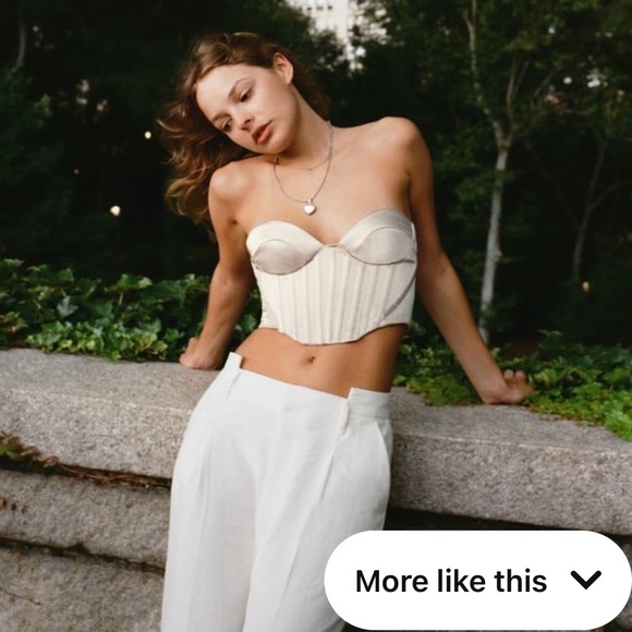 New Zara | Corset Satin Effect Top - Picture 5 of 17